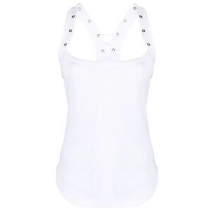 The Attico Eyelet-Embellished Ribbed-knit Tank Top NWT Size 42/ US 4-6